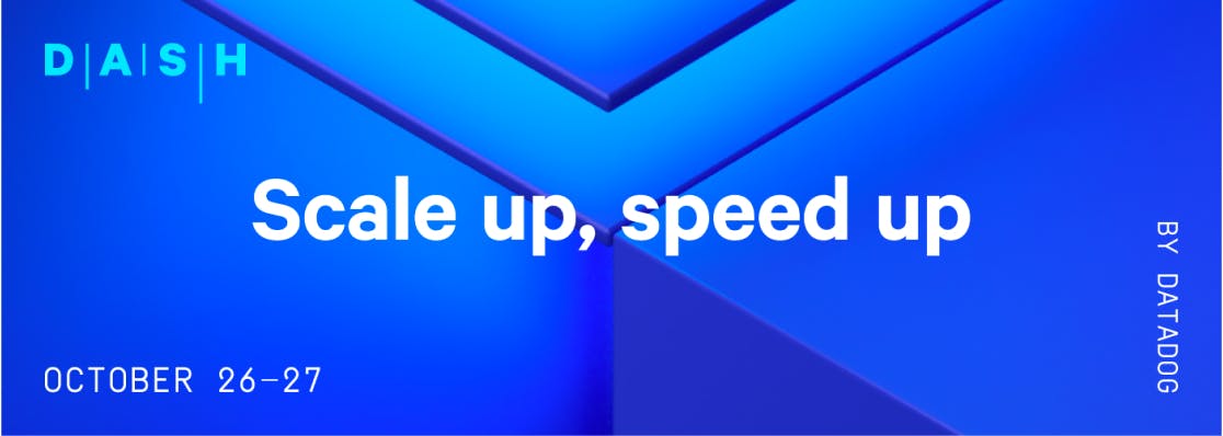 A blue background comprised of digital cubes with the text 'Scale Up, Speed Up' in bold white lettering across the center.